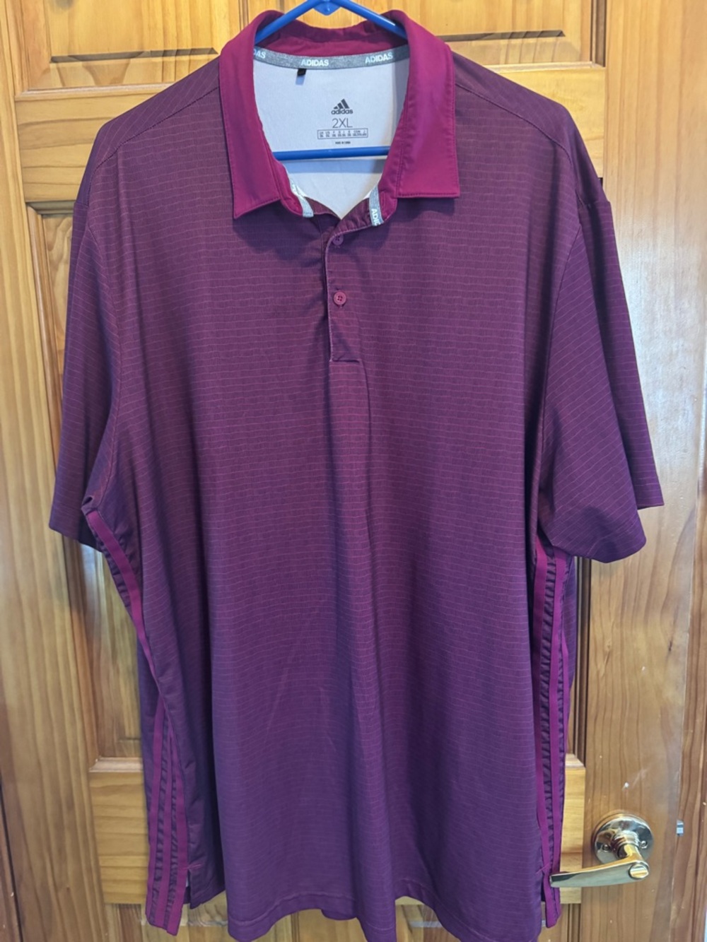 adidas Men’s Burgundy Performance Polo Shirt